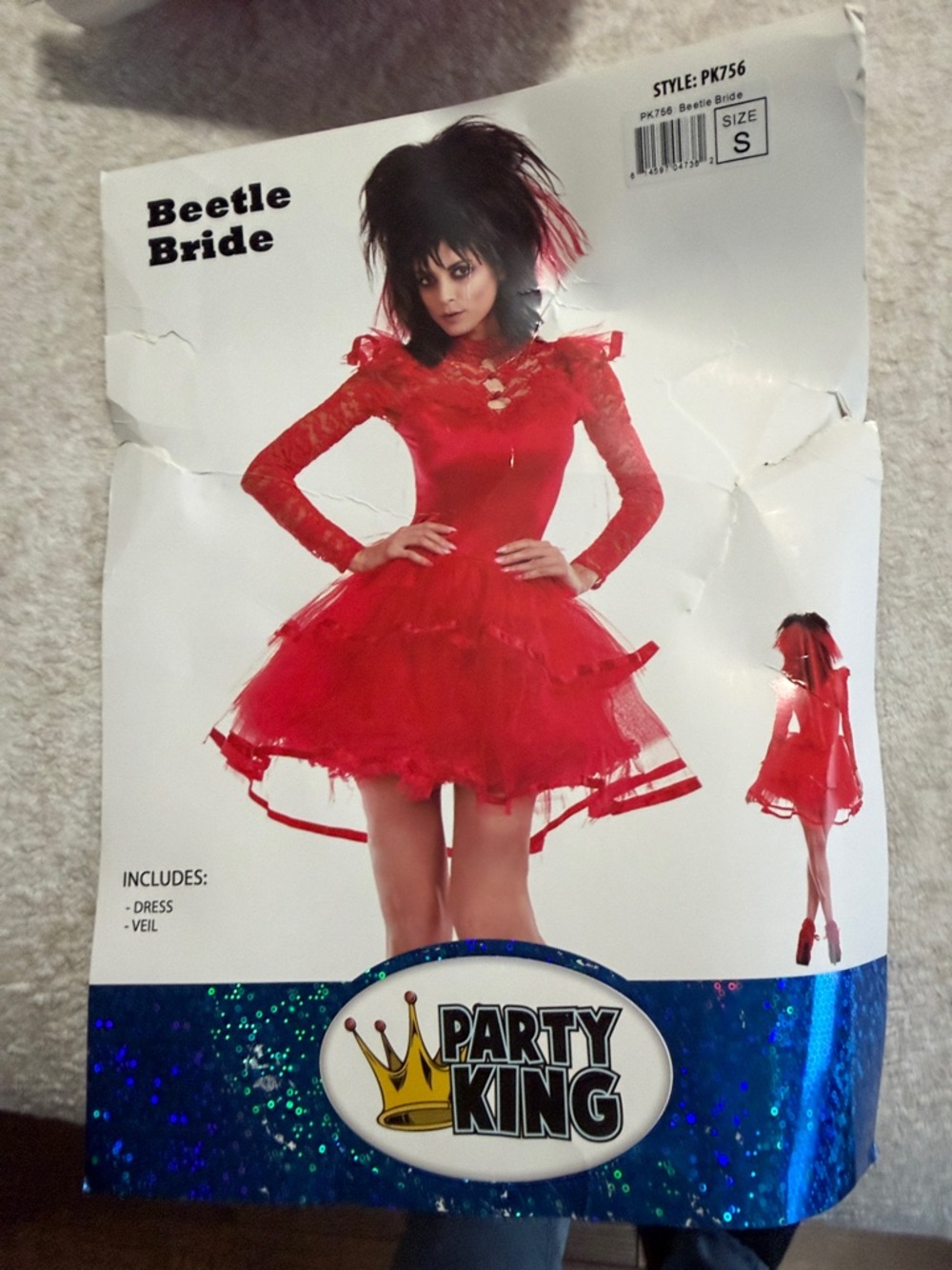 Girls' Red Beetle Bride Costume